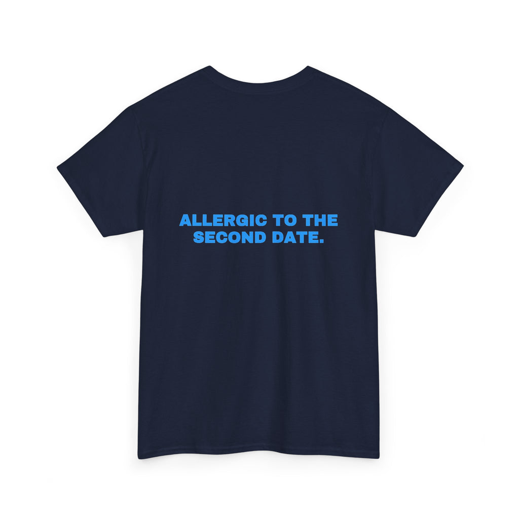 Allergic to the second date. Sky print (dark)