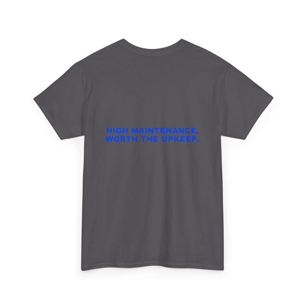 High maintenance, worth the upkeep. Cobalt print (dark)