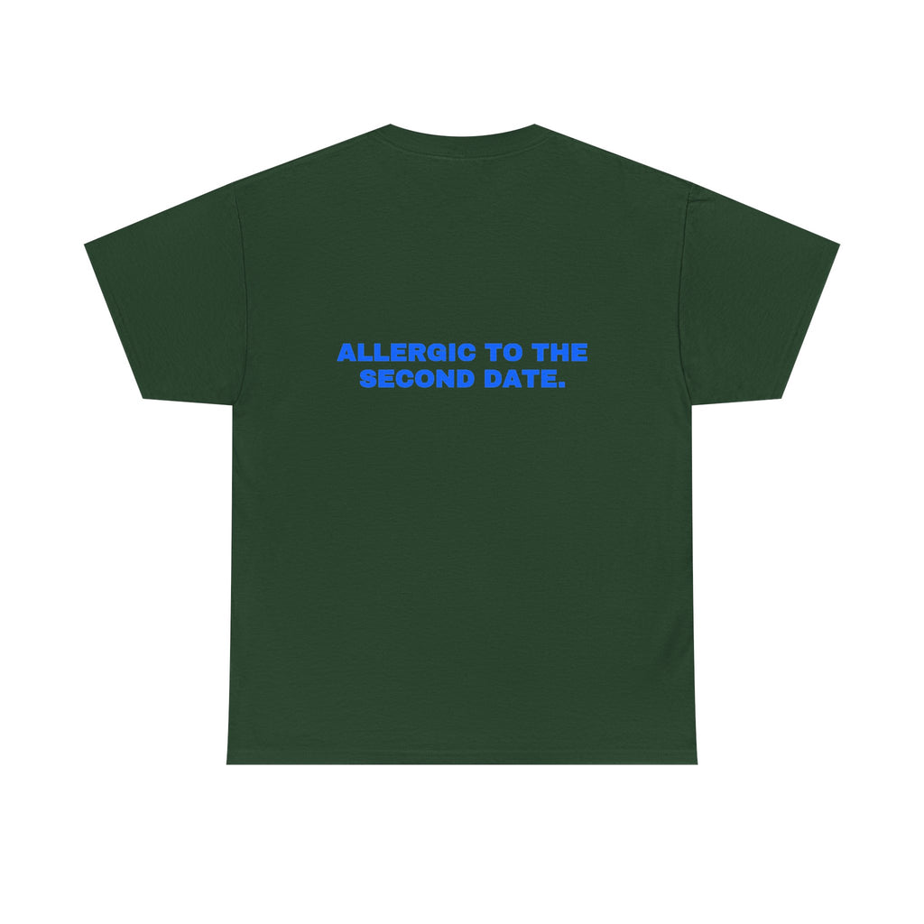Allergic to the second date. Royal print (dark)