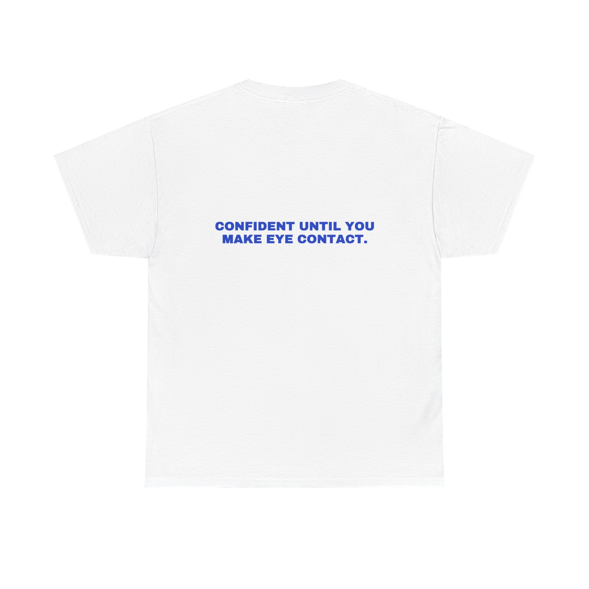 Confident until you make eye contact. Cobalt print