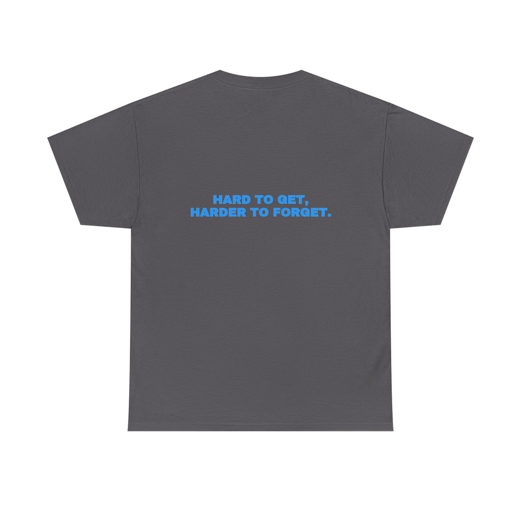 Hard to get, harder to forget. Sky print (dark)