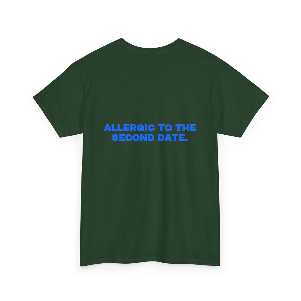 Allergic to the second date. Royal print (dark)