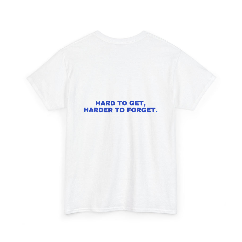 Hard to get, harder to forget. Cobalt print