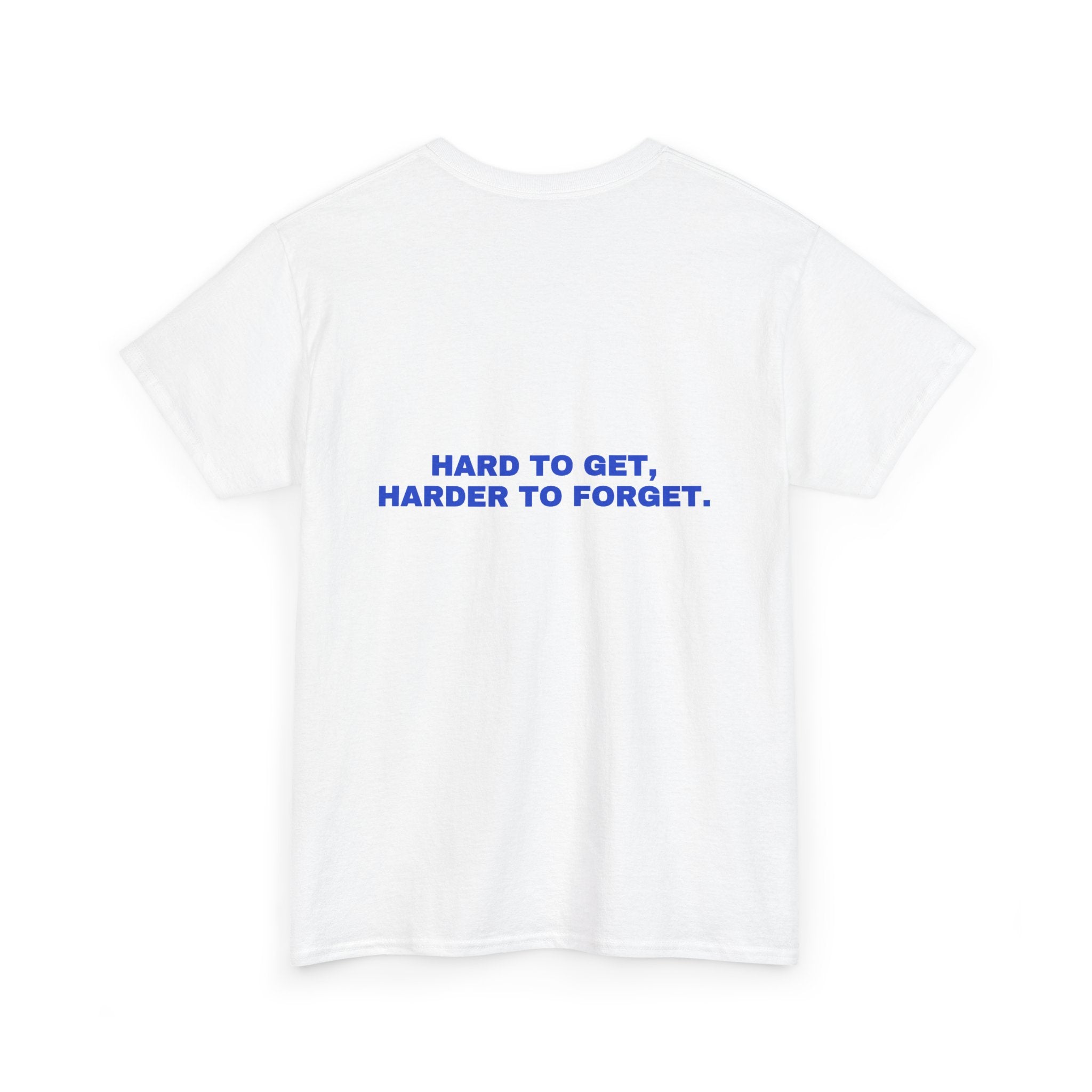 Hard to get, harder to forget. Cobalt print