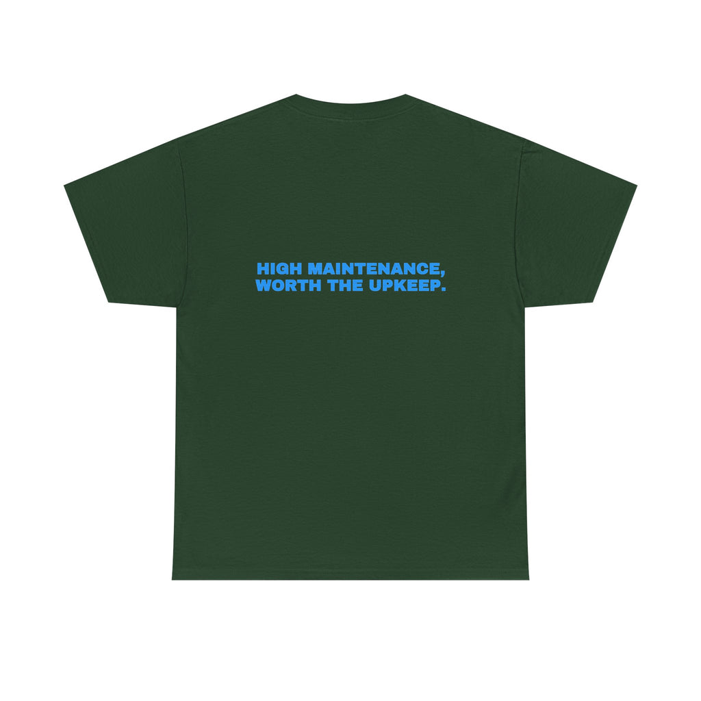 High maintenance, worth the upkeep. Sky print (dark)