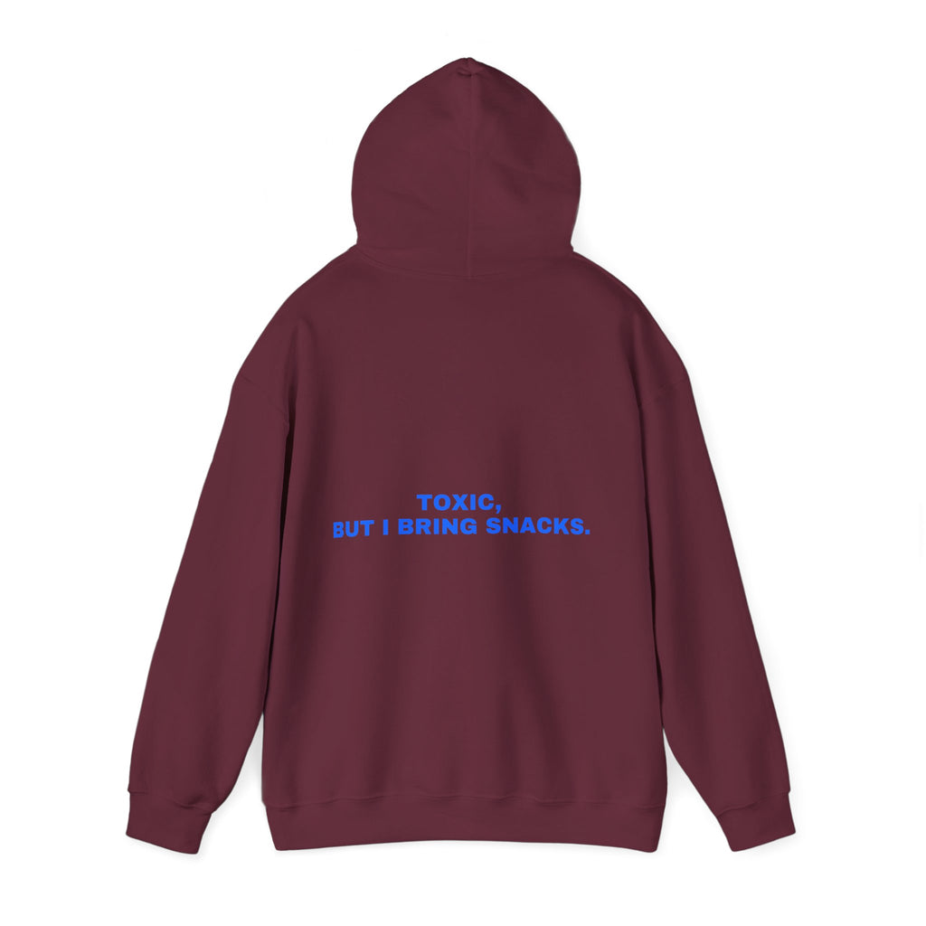 Toxic, but I bring snacks. Statement Hoodie - Funny Flirty Dating Gift, Gen-Z Read-Receipt Humor | Seen Zoned