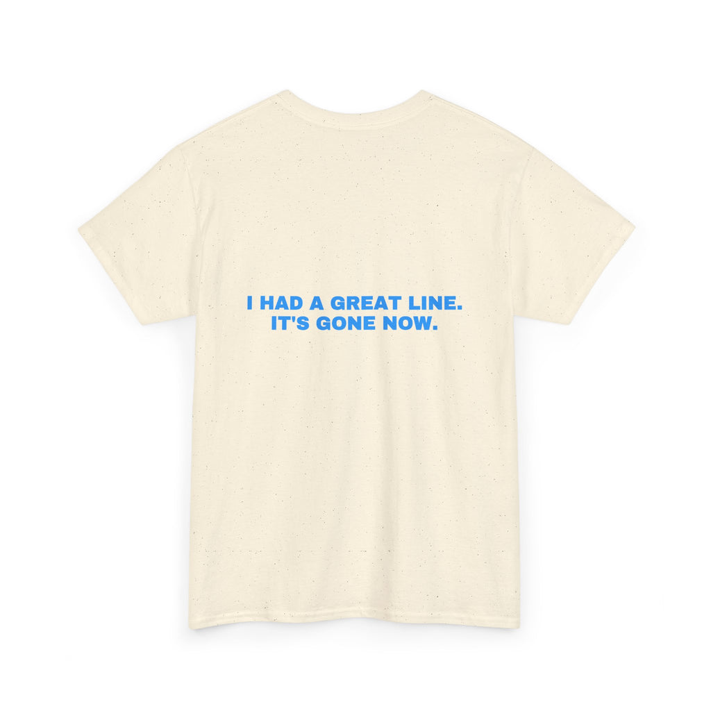 I had a great line. It's gone now. Sky print