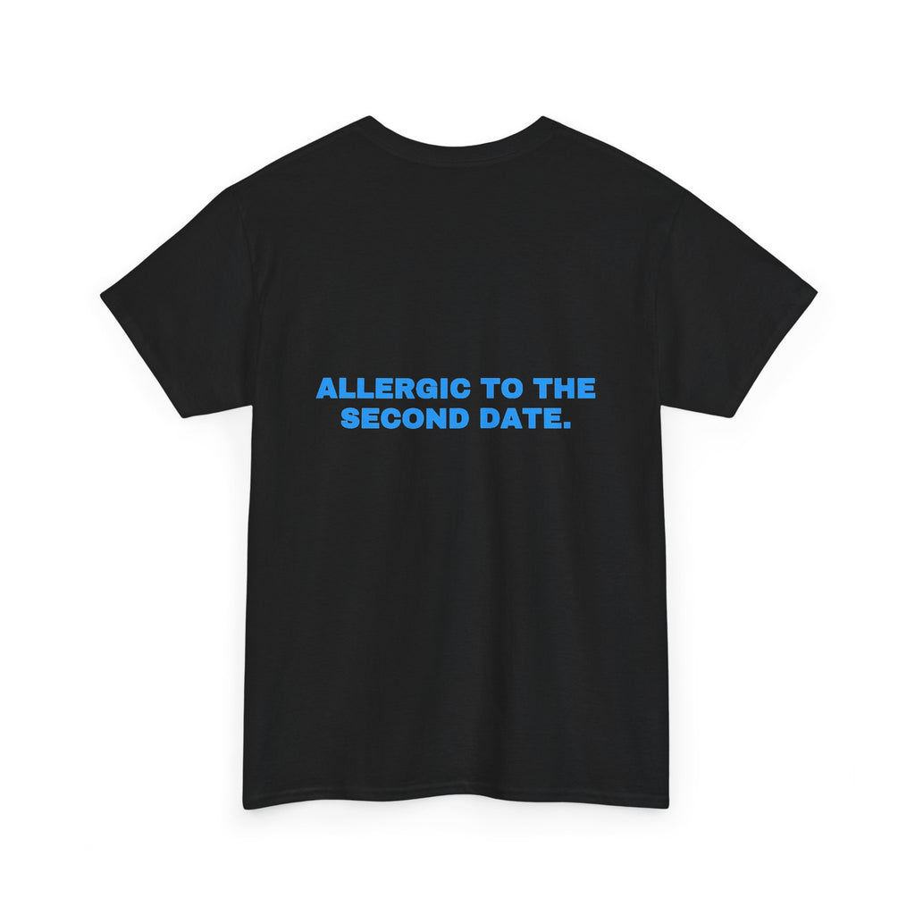 Allergic to the second date. Sky print (dark)
