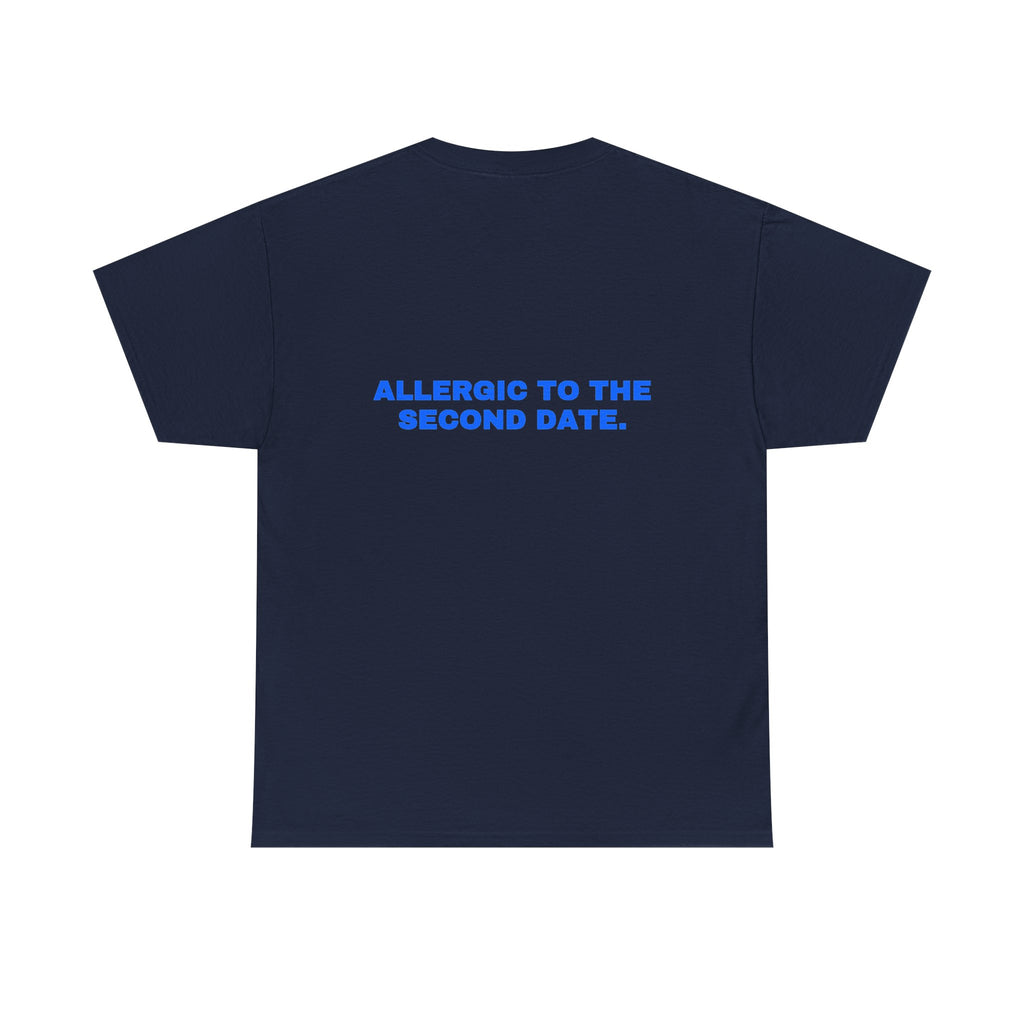 Allergic to the second date. Royal print (dark)