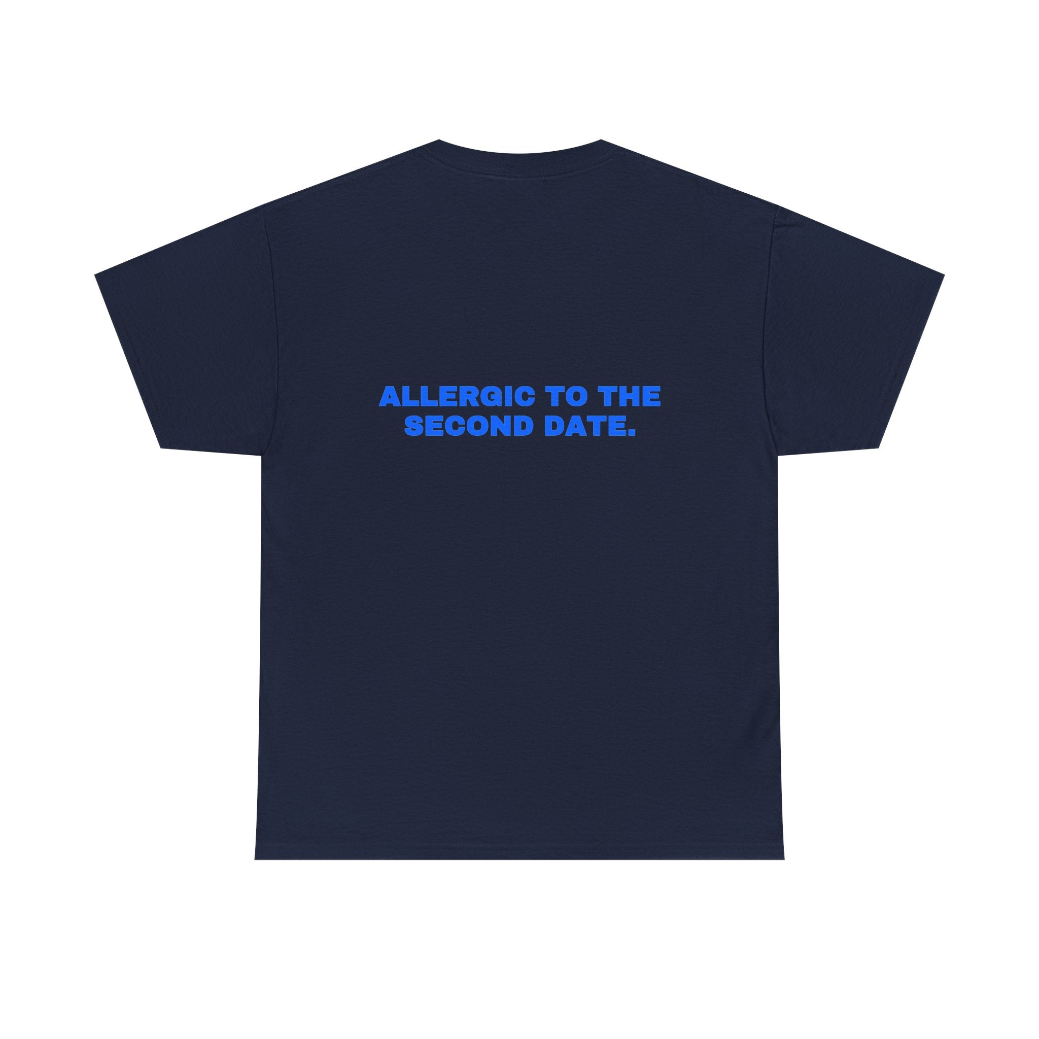 Allergic to the second date. Royal print (dark)