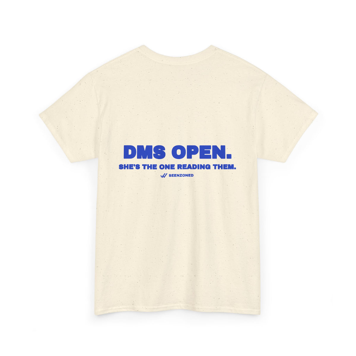 DMs open. She's the one reading them. Tee · Cobalt