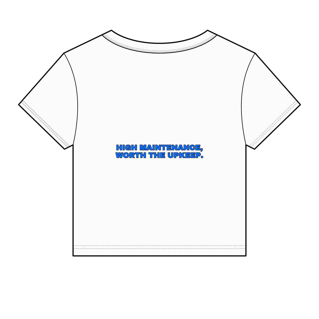 High maintenance, worth the upkeep. Statement Baby Tee - Funny Flirty Dating Gift for Her | Seen Zoned