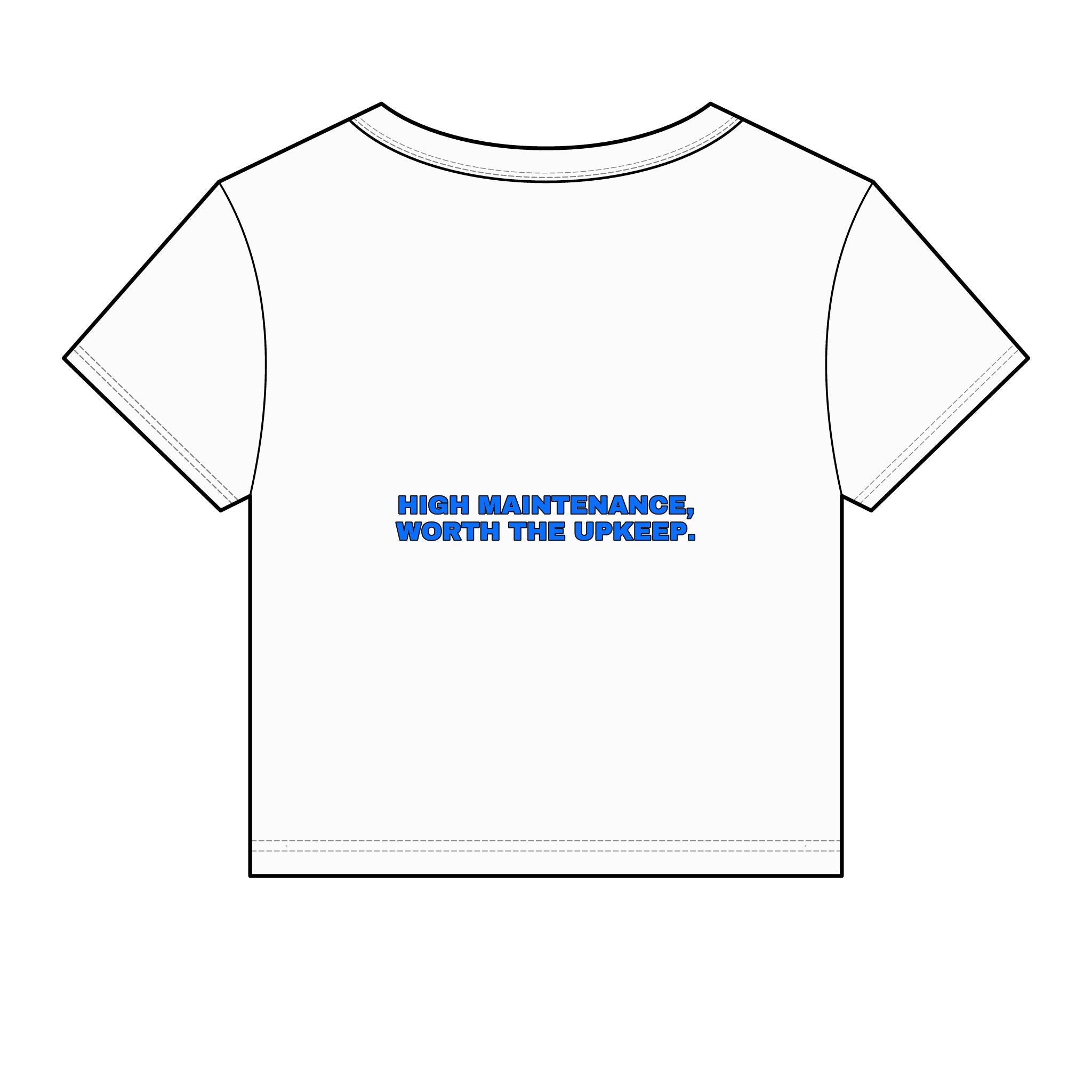 High maintenance, worth the upkeep. Statement Baby Tee - Funny Flirty Dating Gift for Her | Seen Zoned