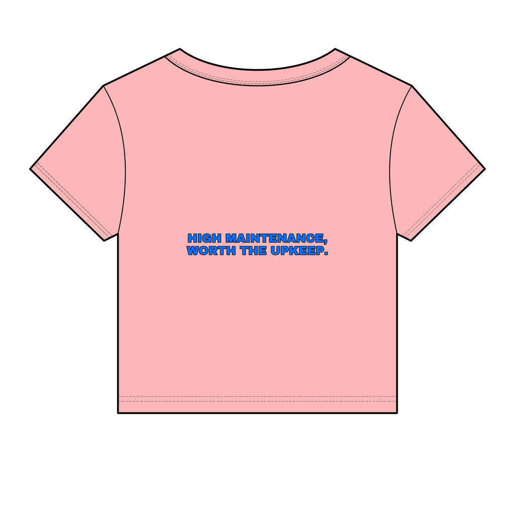 High maintenance, worth the upkeep. Statement Baby Tee - Funny Flirty Dating Gift for Her | Seen Zoned
