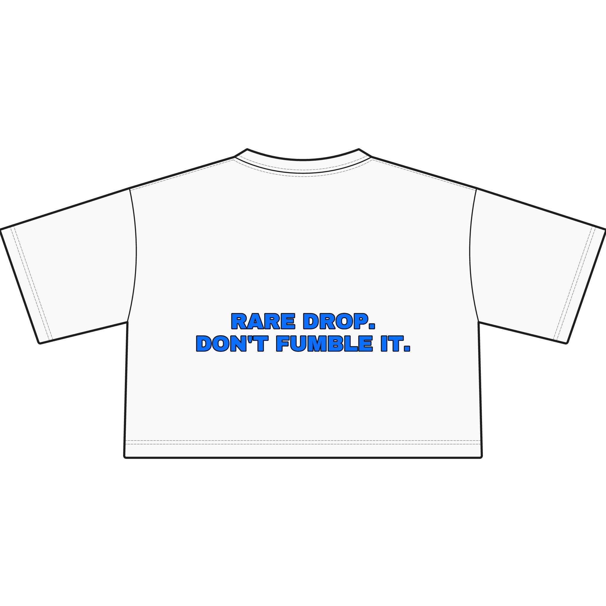 Rare drop. Don't fumble it. Statement Crop Tee - Funny Flirty Dating Gift for Her | Seen Zoned