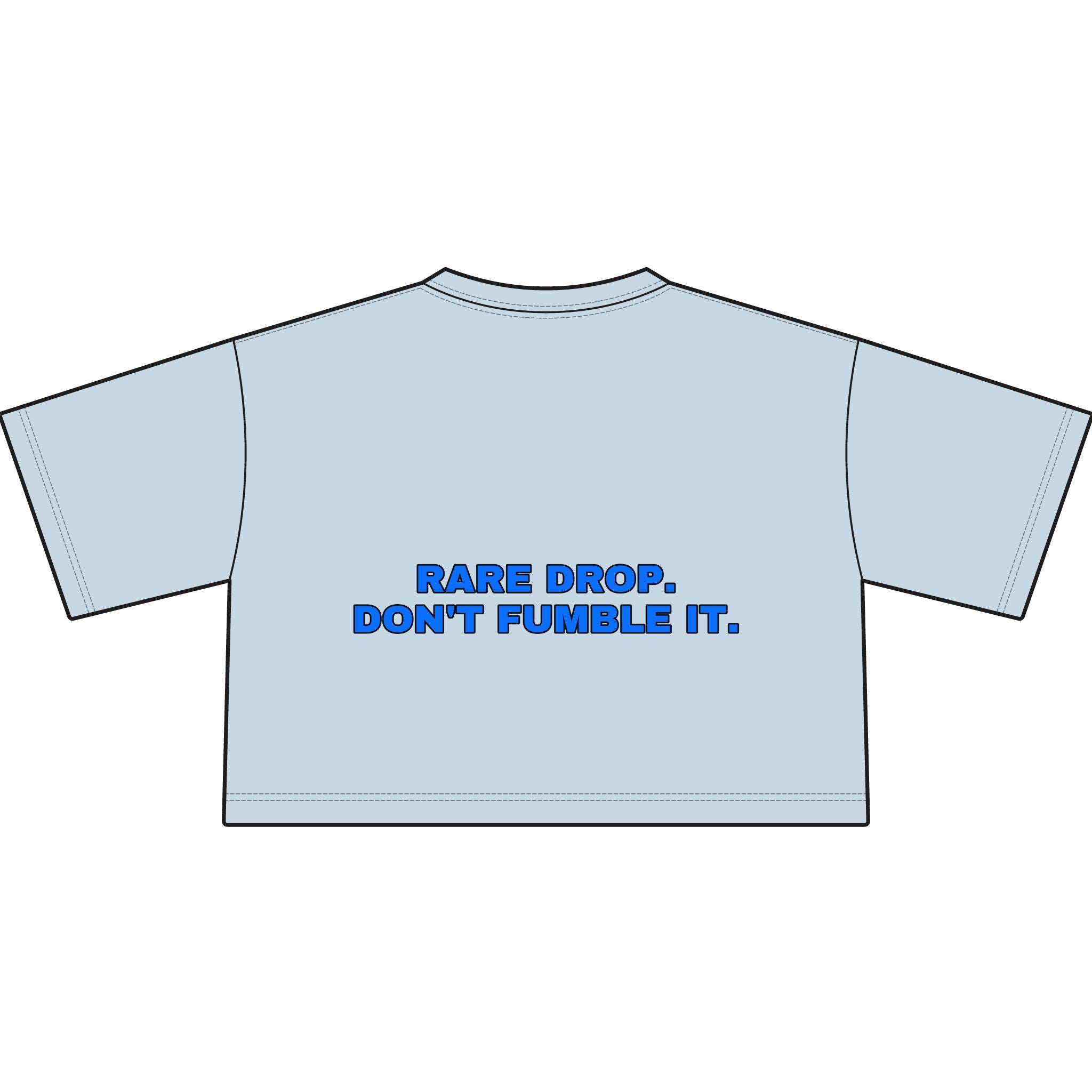 Rare drop. Don't fumble it. Statement Crop Tee - Funny Flirty Dating Gift for Her | Seen Zoned