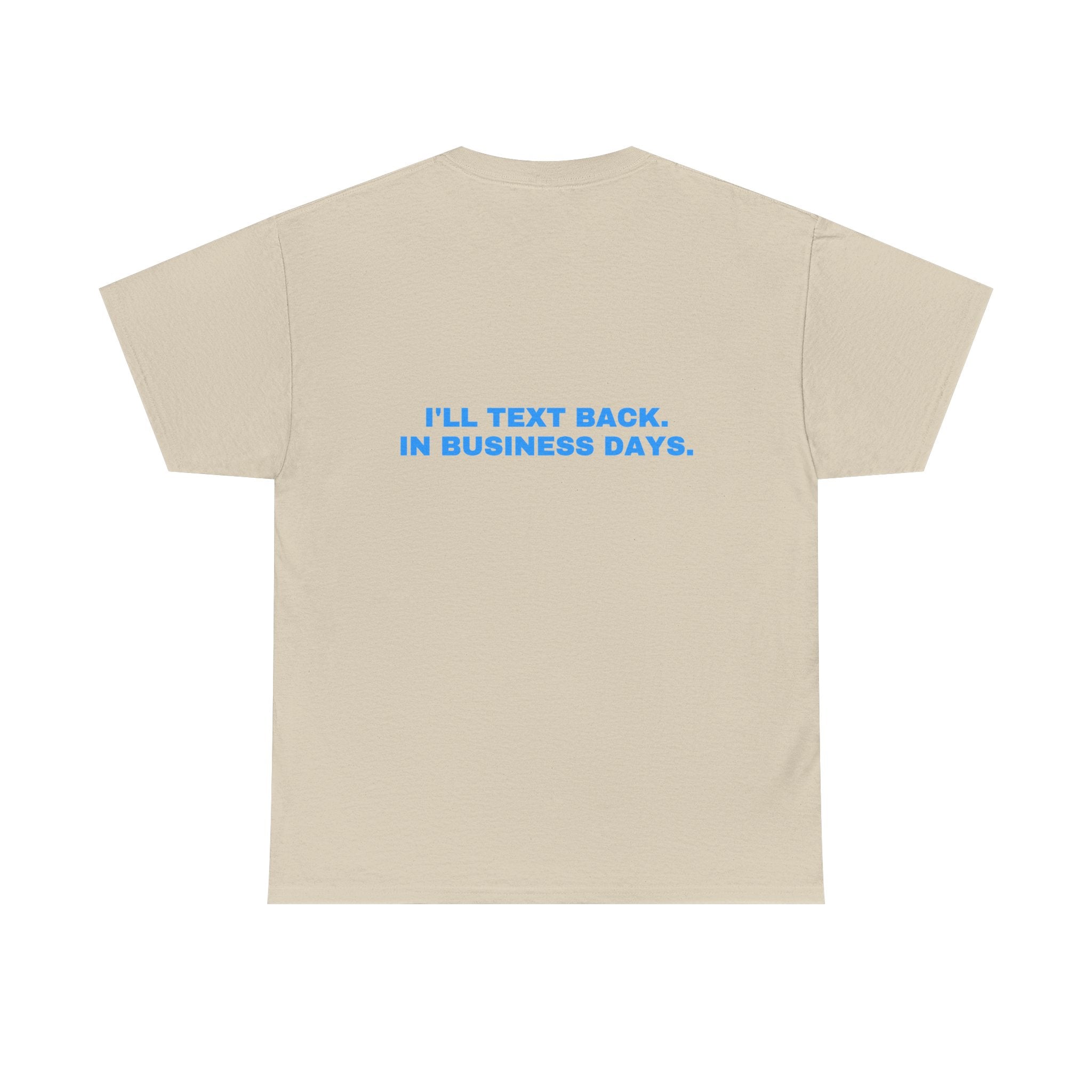 I'll text back. In business days. Sky print