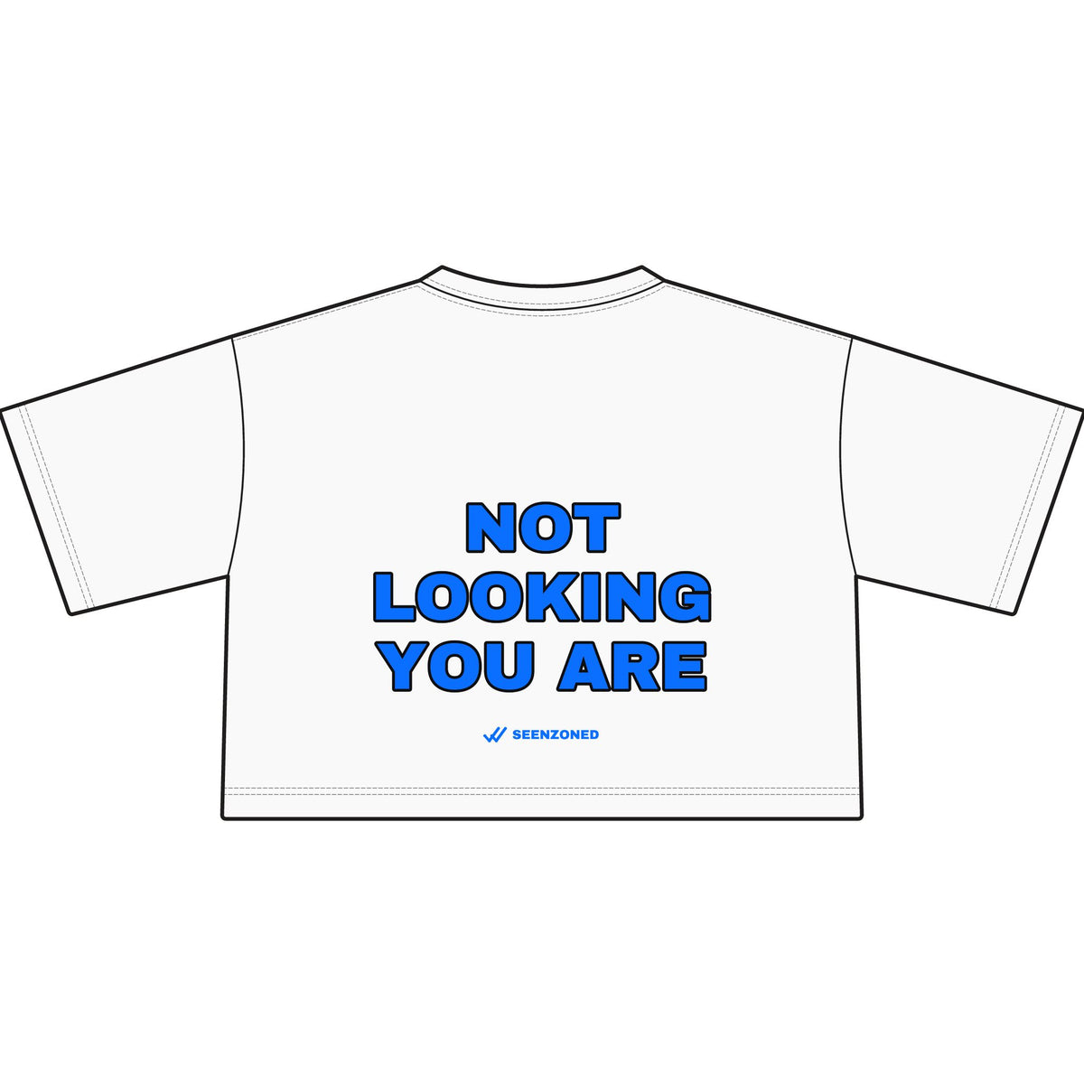 Not looking. You are. Crop Tee