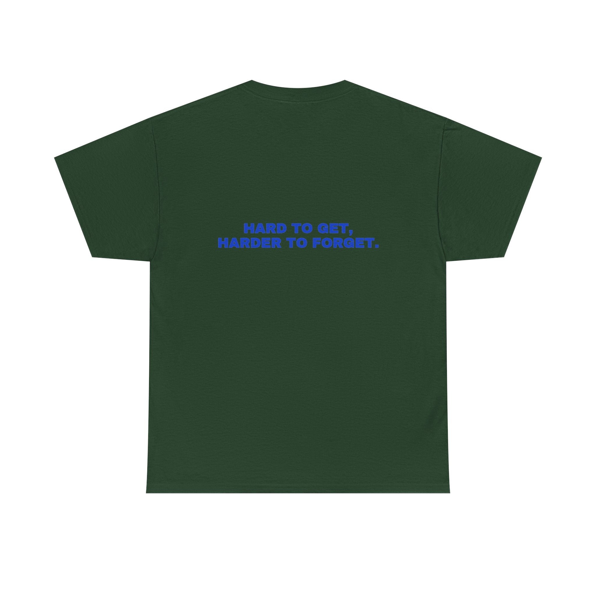 Hard to get, harder to forget. Cobalt print (dark)