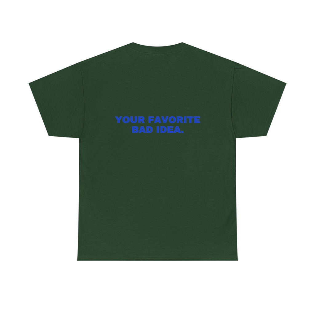 Your favorite bad idea. Cobalt print (dark)