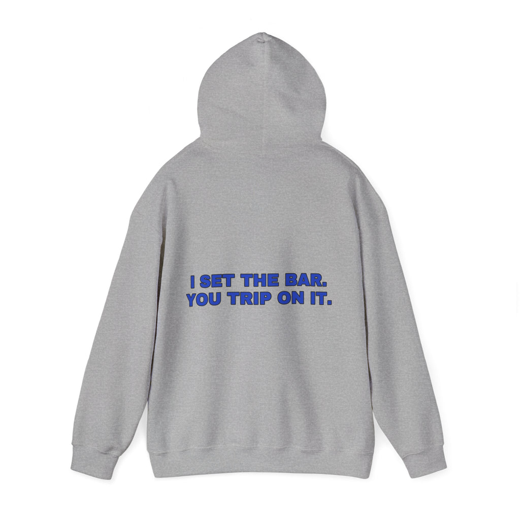 I set the bar. You trip on it. Cobalt print