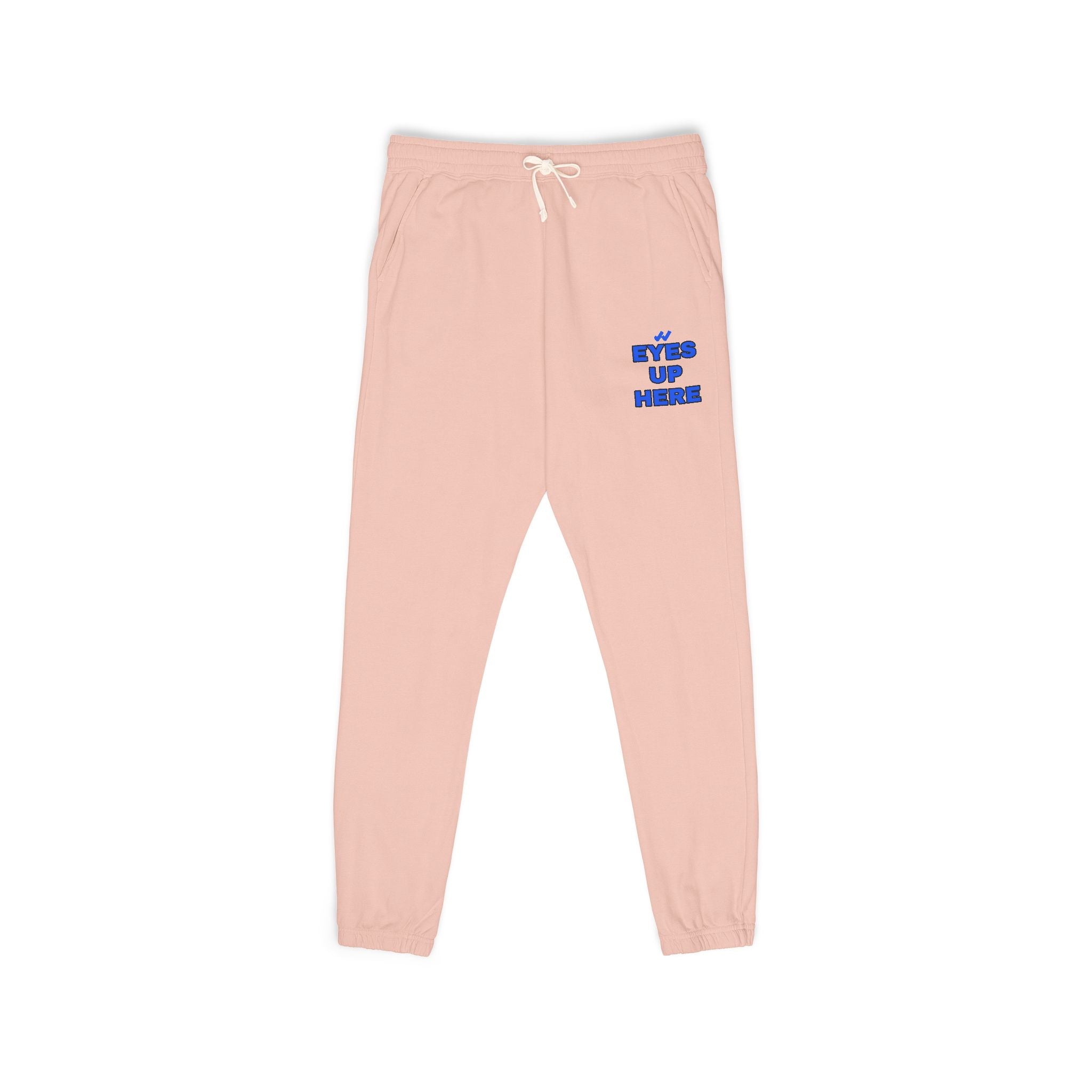 Eyes Up Here Sweatpants - Comfort Colors Garment-Dyed Fleece, Funny Flirty Joggers | Seen Zoned