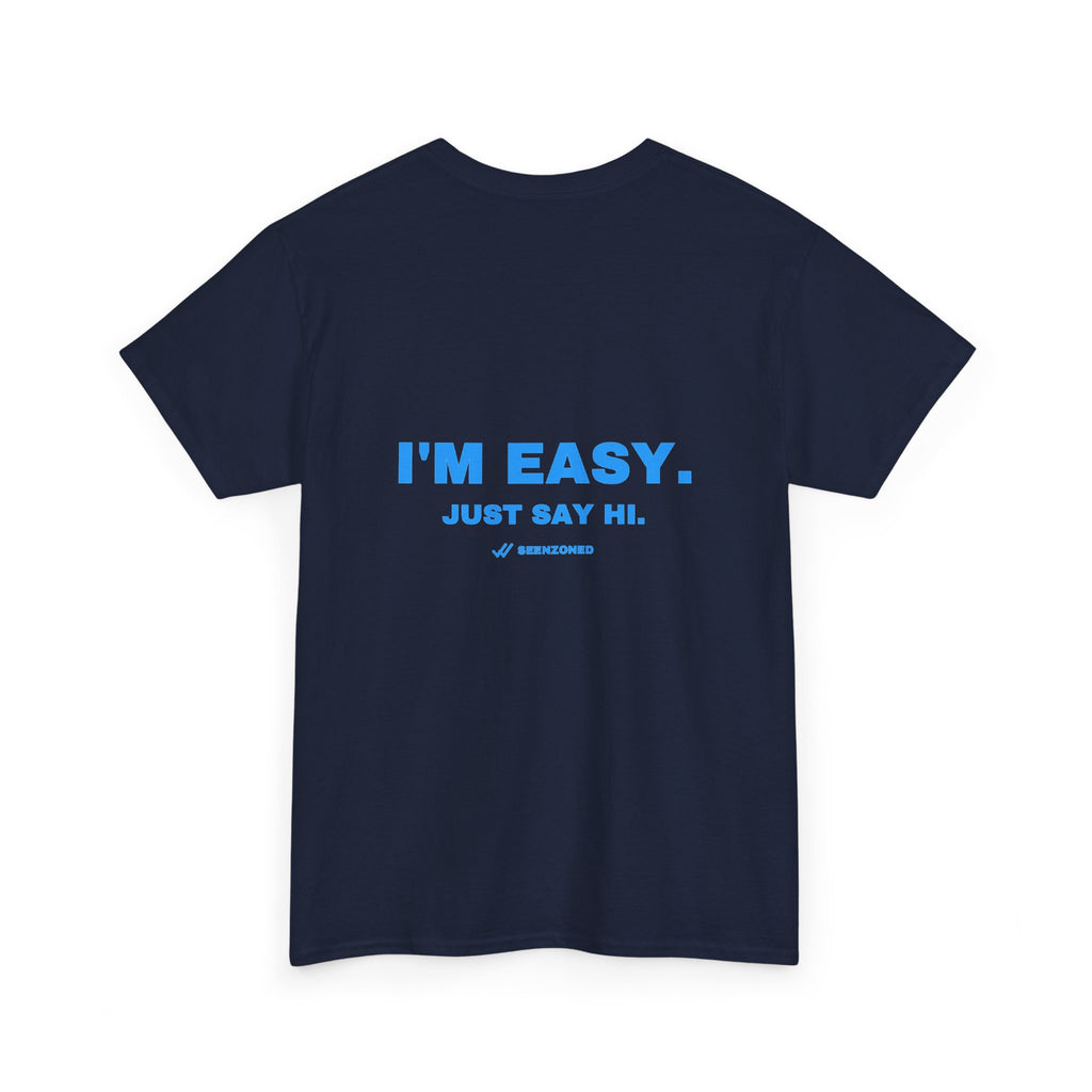I'm easy. Just say hi. Sky print (dark)