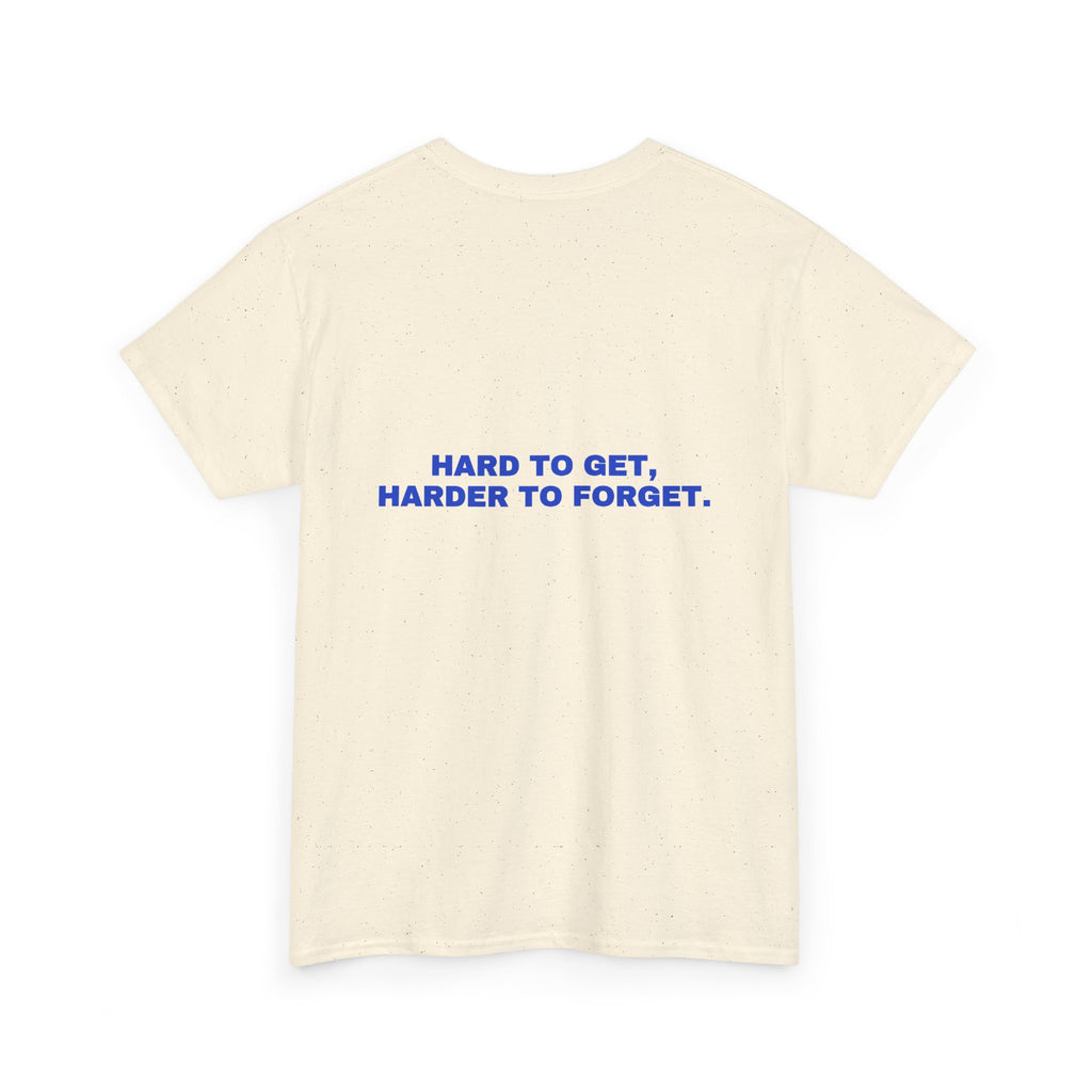 Hard to get, harder to forget. Cobalt print