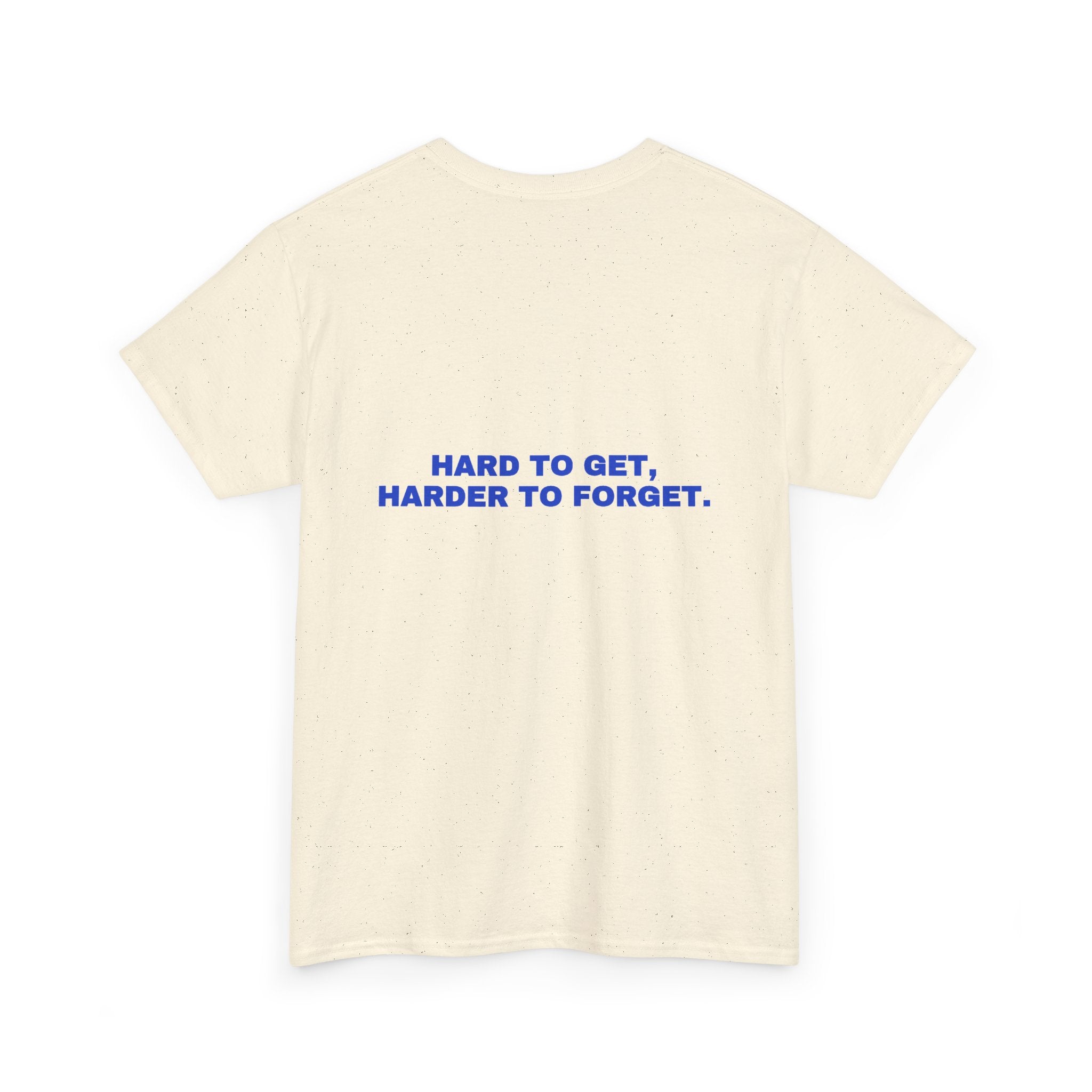 Hard to get, harder to forget. Cobalt print