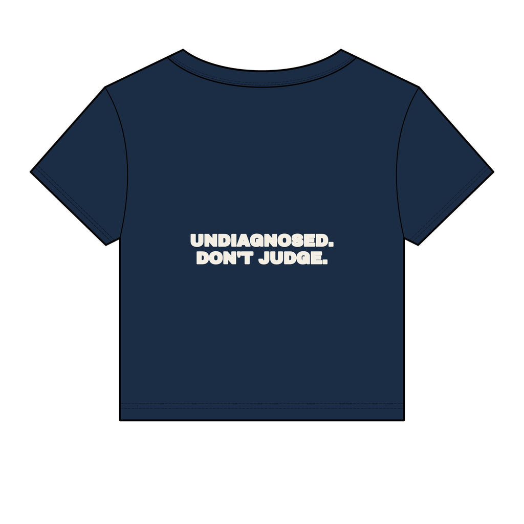 Undiagnosed. Don't judge. Statement Baby Tee - Funny Dry Humor Gift for Her | Seen Zoned