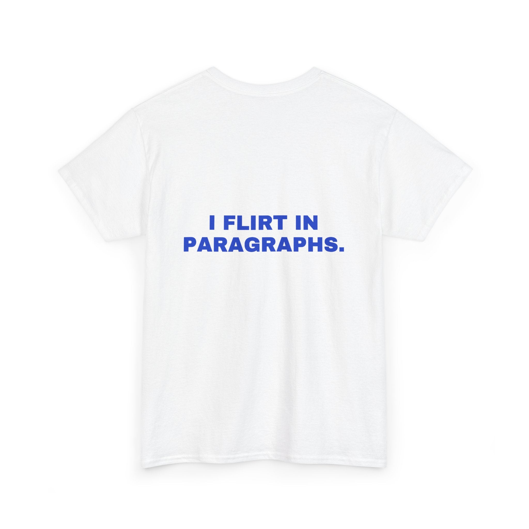 I flirt in paragraphs. Cobalt print