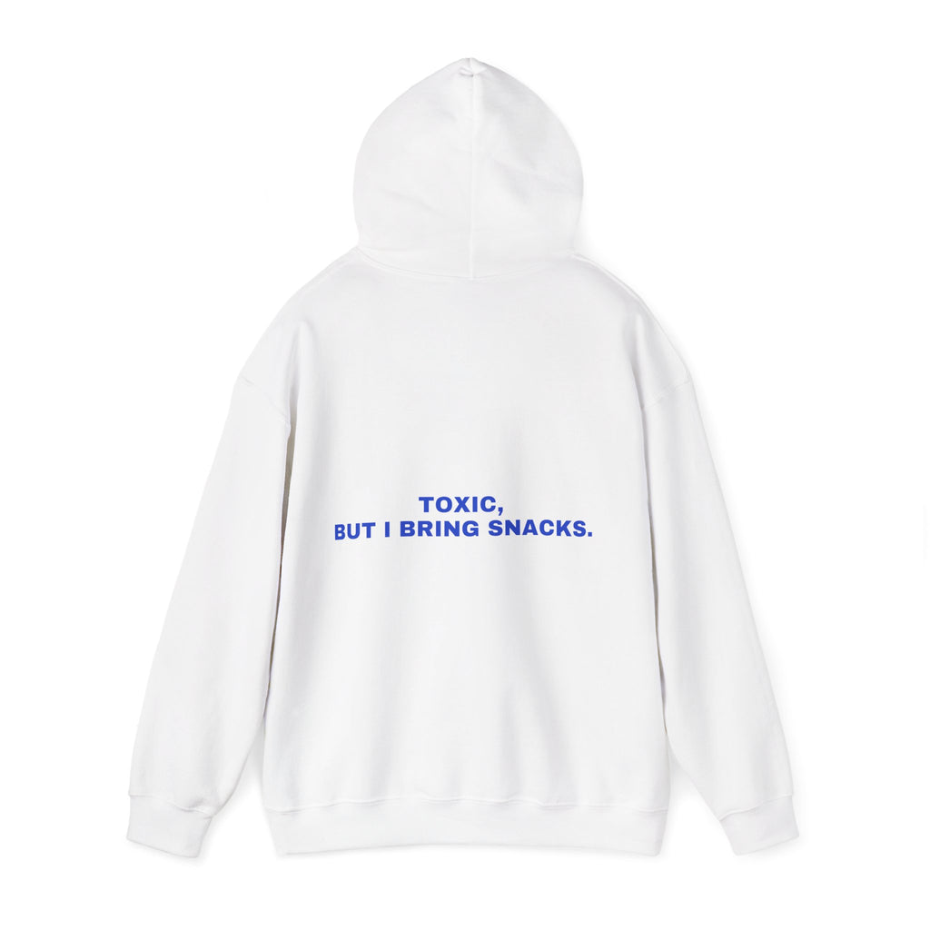 Toxic, but I bring snacks. Cobalt print