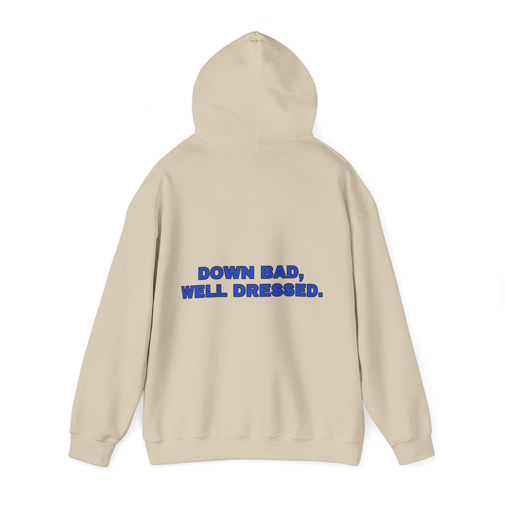 Down bad, well dressed. Cobalt print