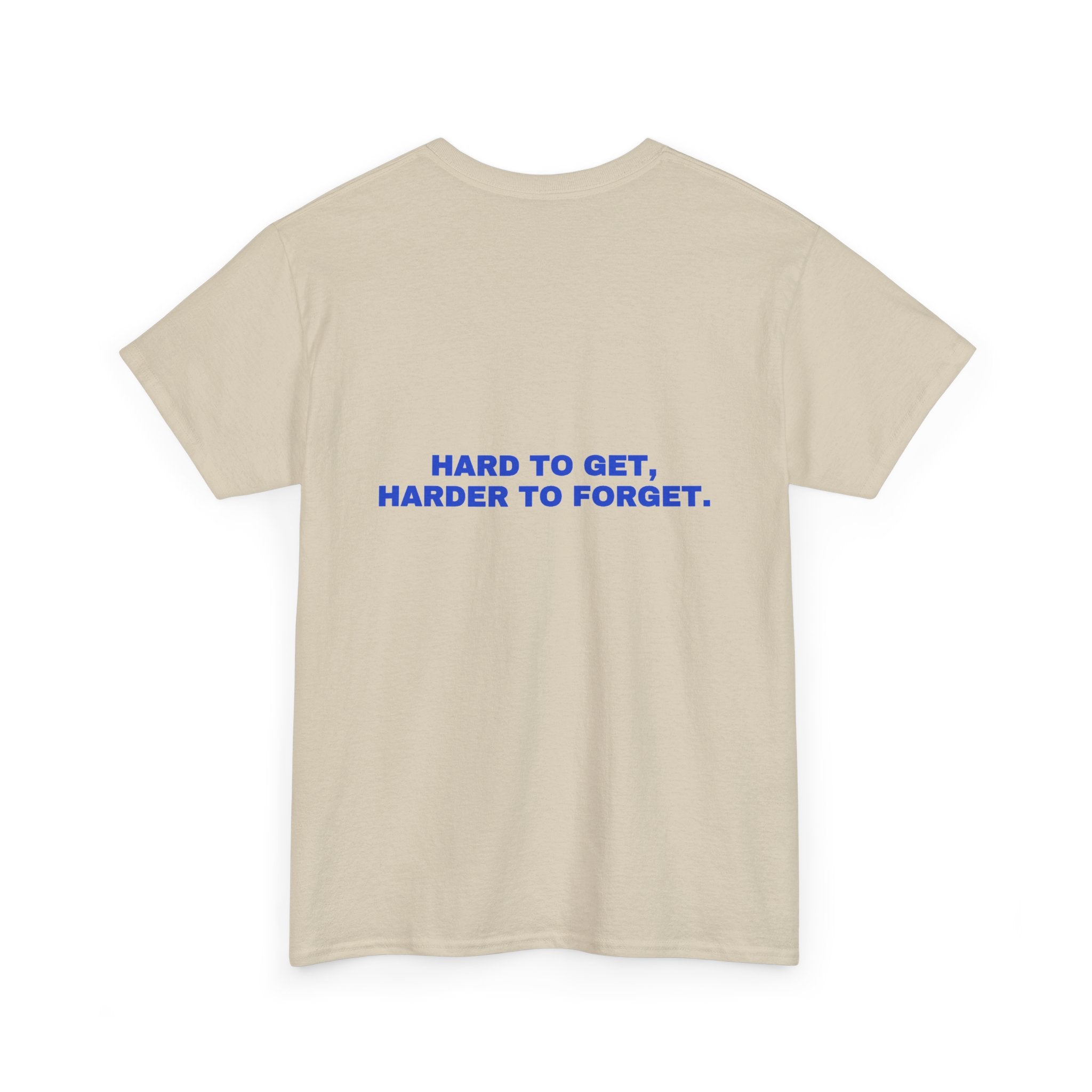 Hard to get, harder to forget. Cobalt print