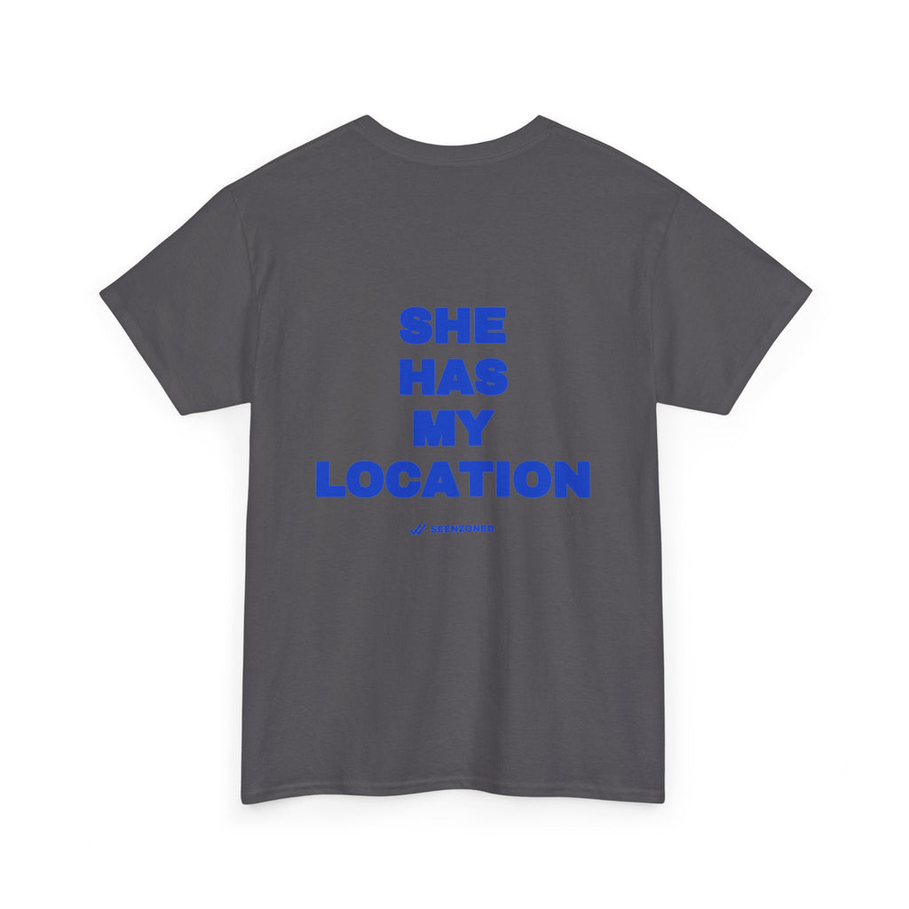 She has my location. Tee · Cobalt (dark)