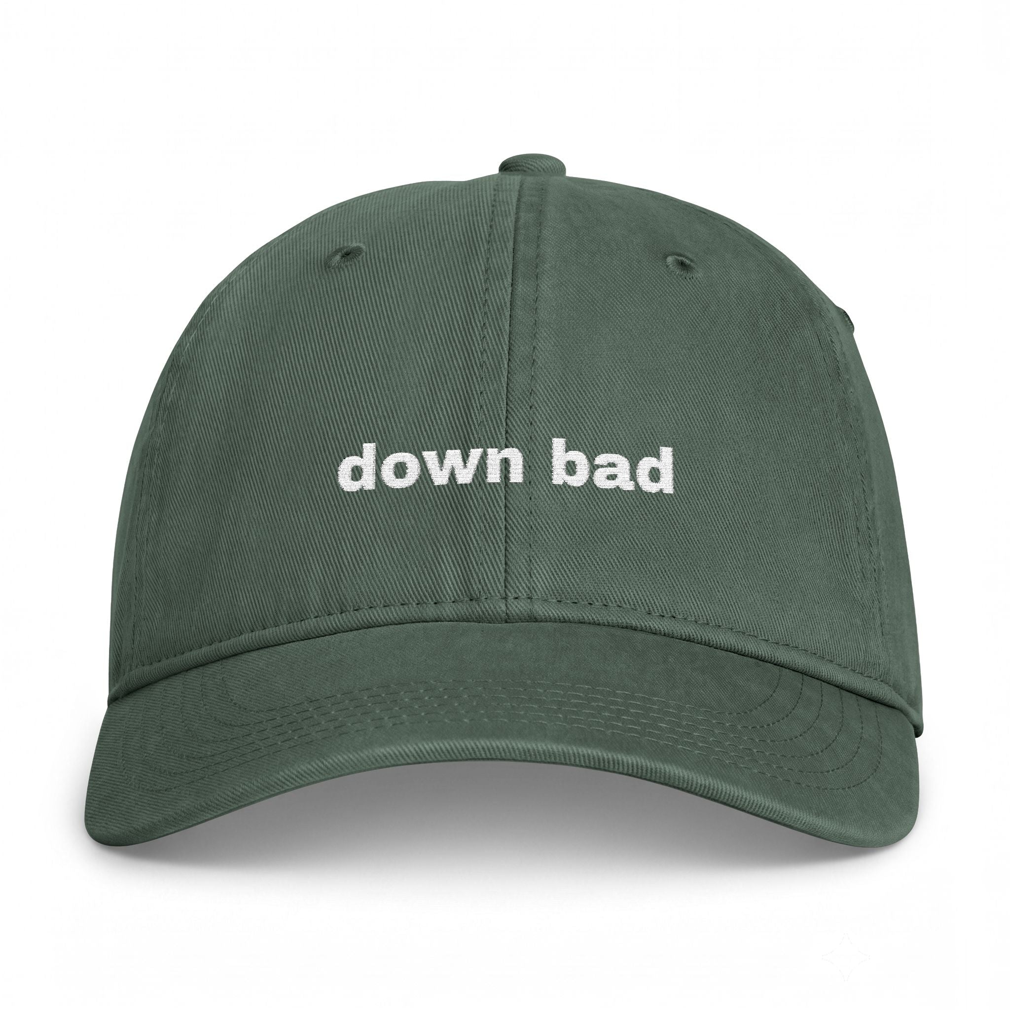 Down Bad Embroidered Cap - Comfort Colors Garment-Washed Dad Hat | Seen Zoned