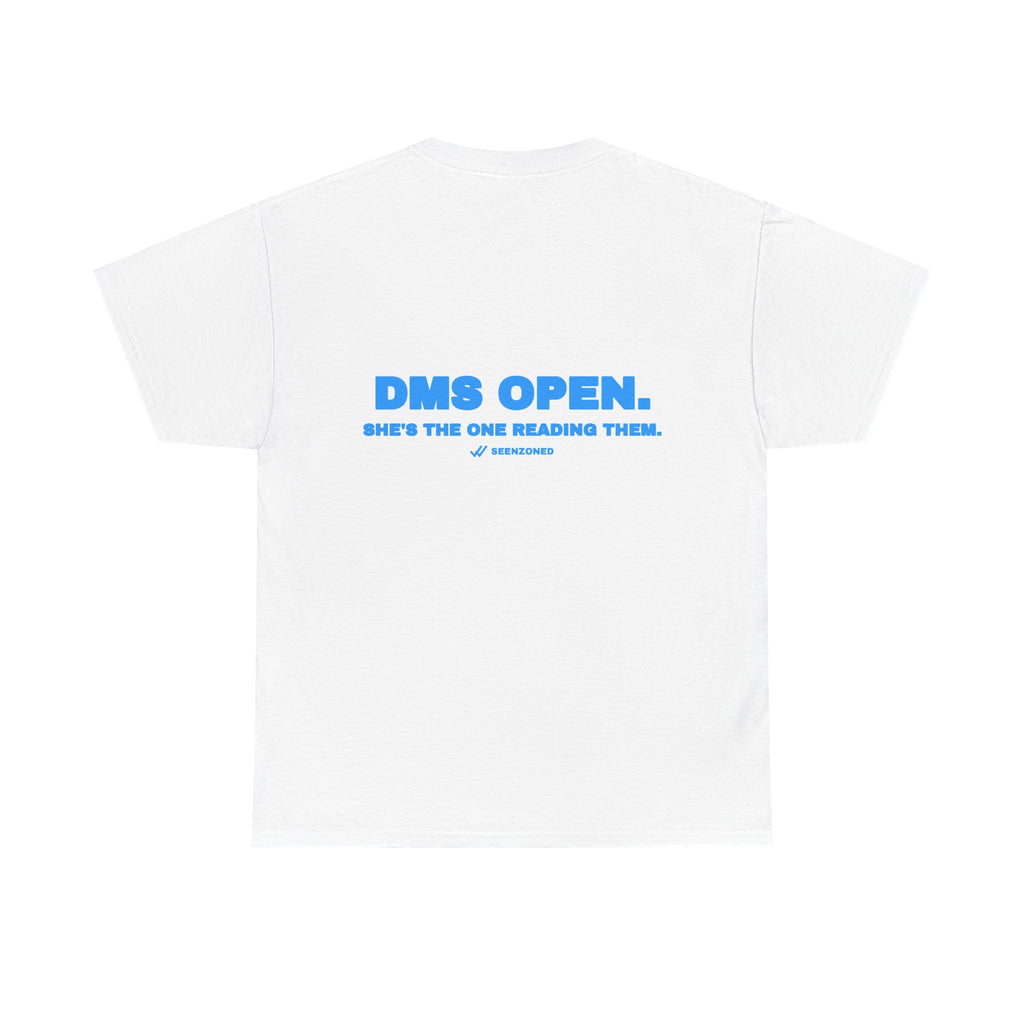 DMs open. She's the one reading them. Tee · Sky