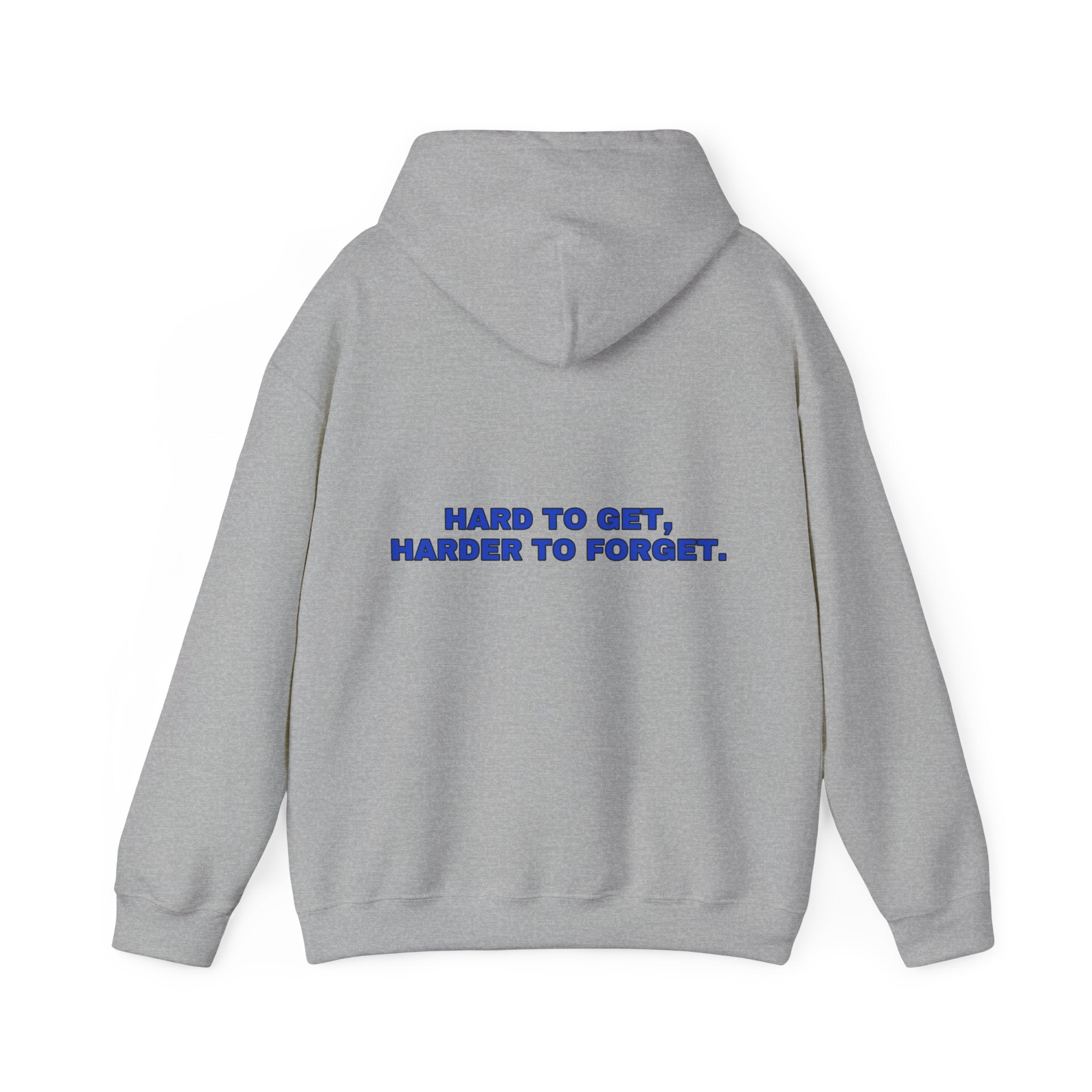 Hard to get, harder to forget. Cobalt print
