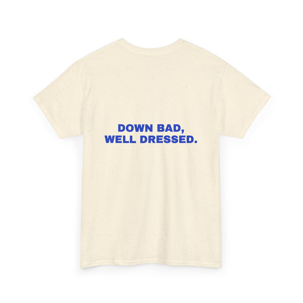 Down bad, well dressed. Cobalt print