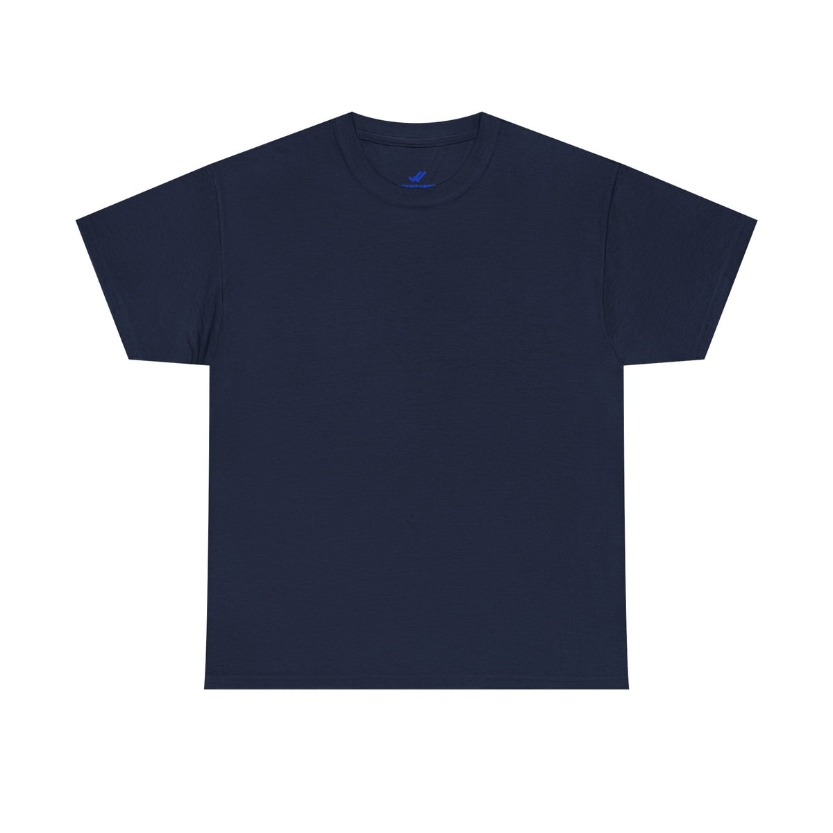 DMs open. She's the one reading them. Tee · Cobalt (dark)