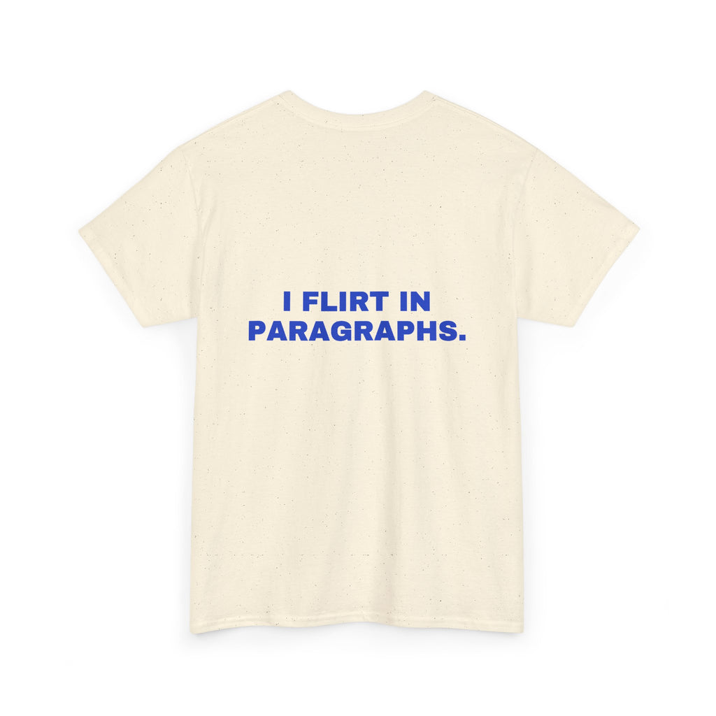 I flirt in paragraphs. Cobalt print
