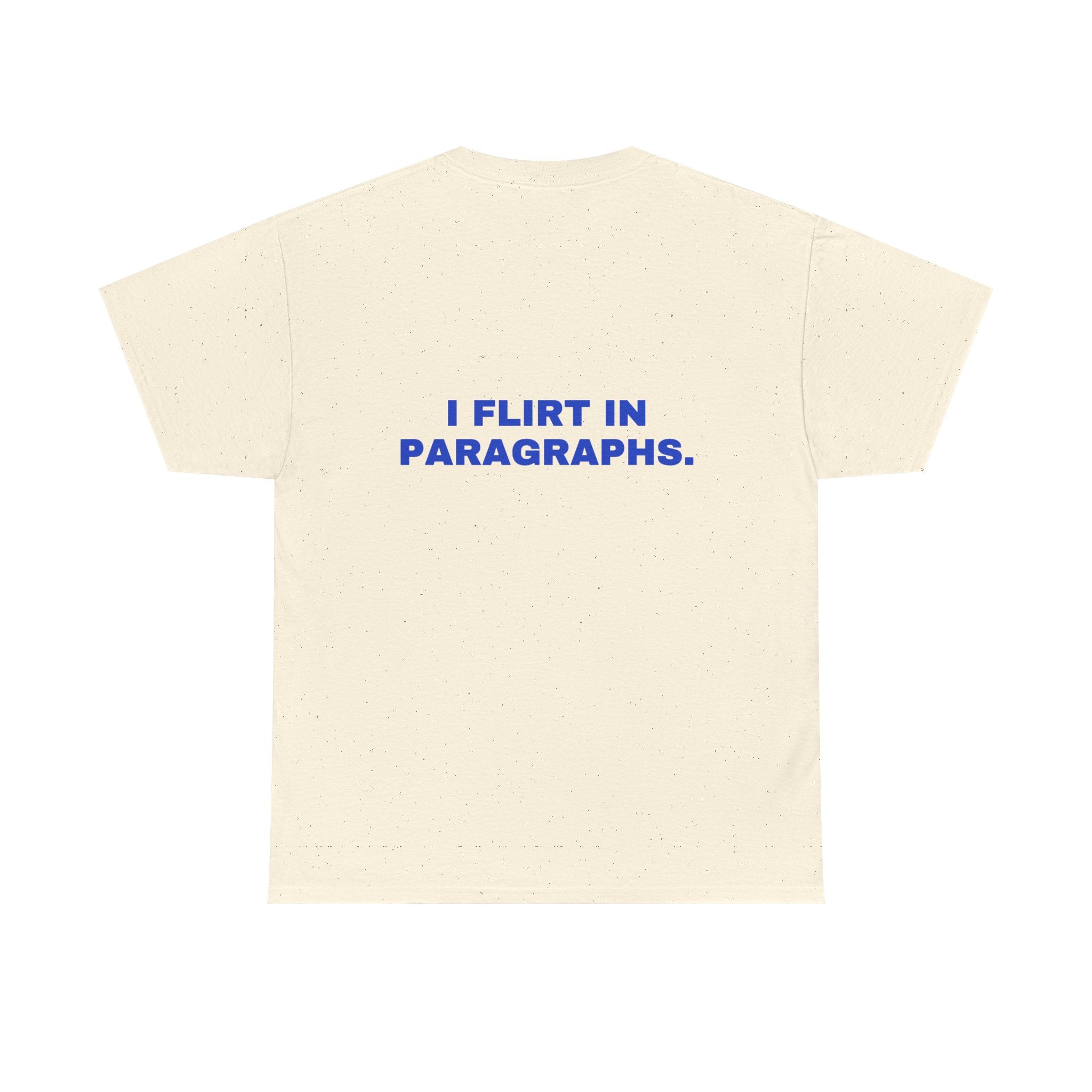I flirt in paragraphs. Cobalt print