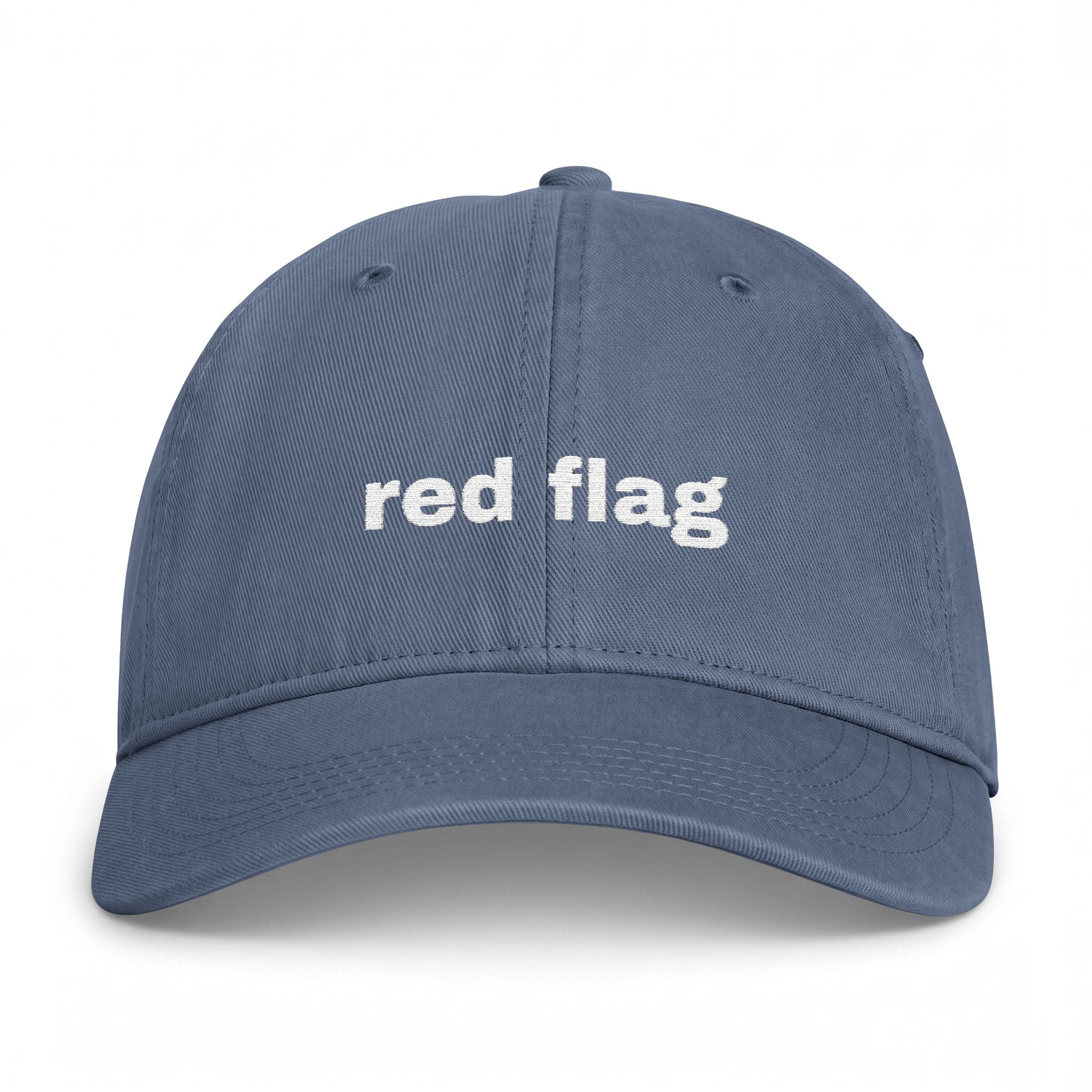 Red Flag Embroidered Cap - Comfort Colors Garment-Washed Dad Hat | Seen Zoned