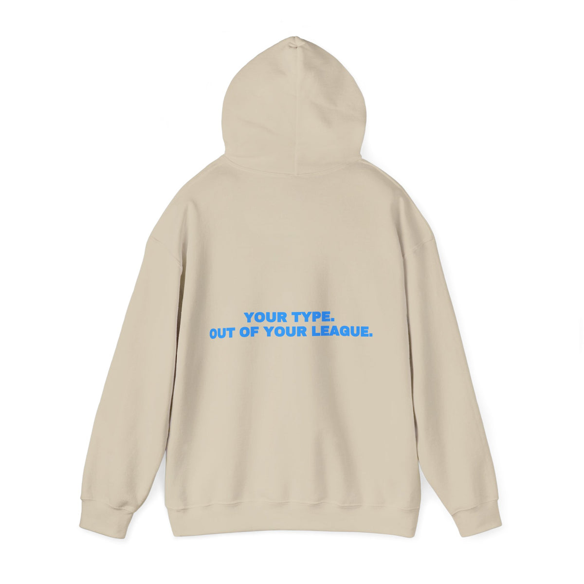 Your type. Out of your league. Hoodie · Sky