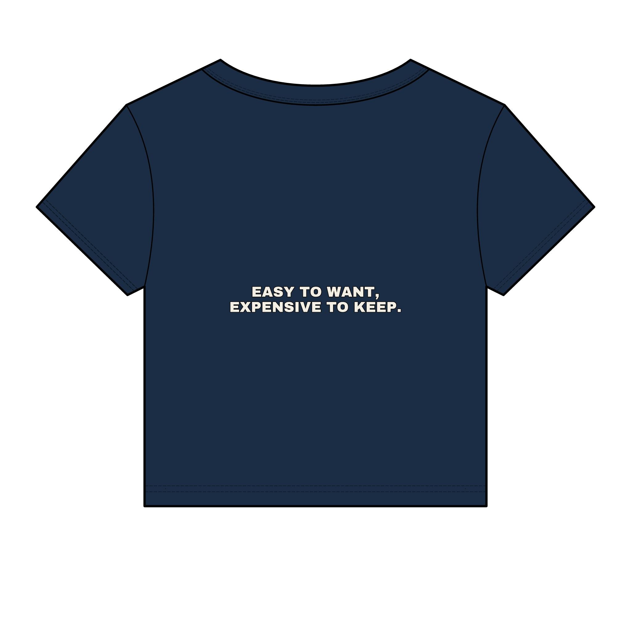Easy to want, expensive to keep. Statement Baby Tee - Funny Flirty Dating Gift for Her | Seen Zoned