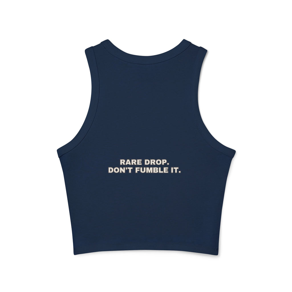 Rare drop. Don't fumble it. Statement Ribbed Crop Tank - Funny Flirty Dating Gift for Her | Seen Zoned