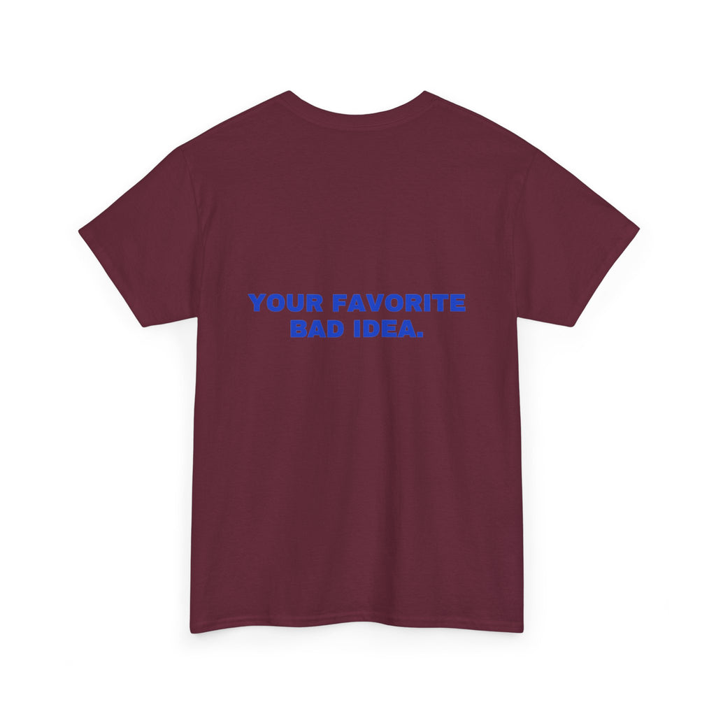 Your favorite bad idea. Cobalt print (dark)