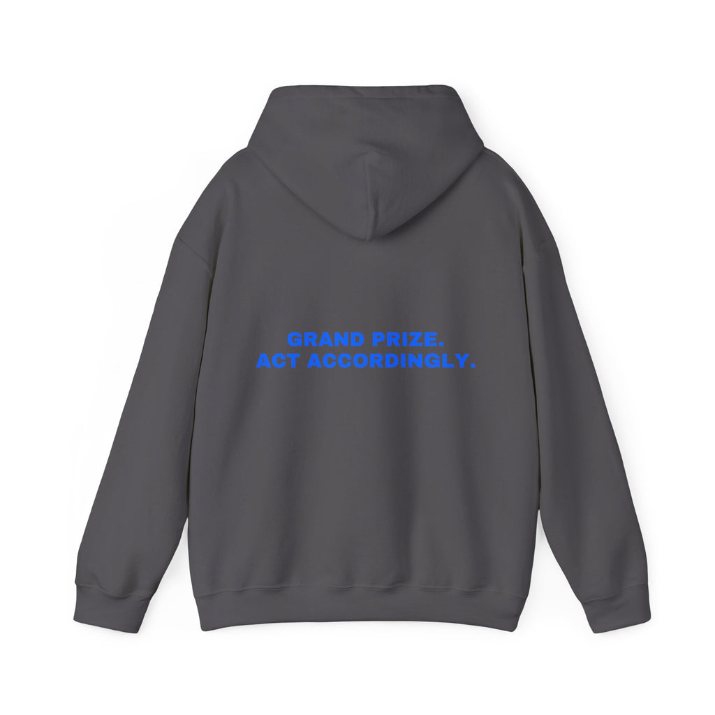 Grand prize. Act accordingly. Statement Hoodie - Funny Flirty Dating Gift, Gen-Z Read-Receipt Humor | Seen Zoned