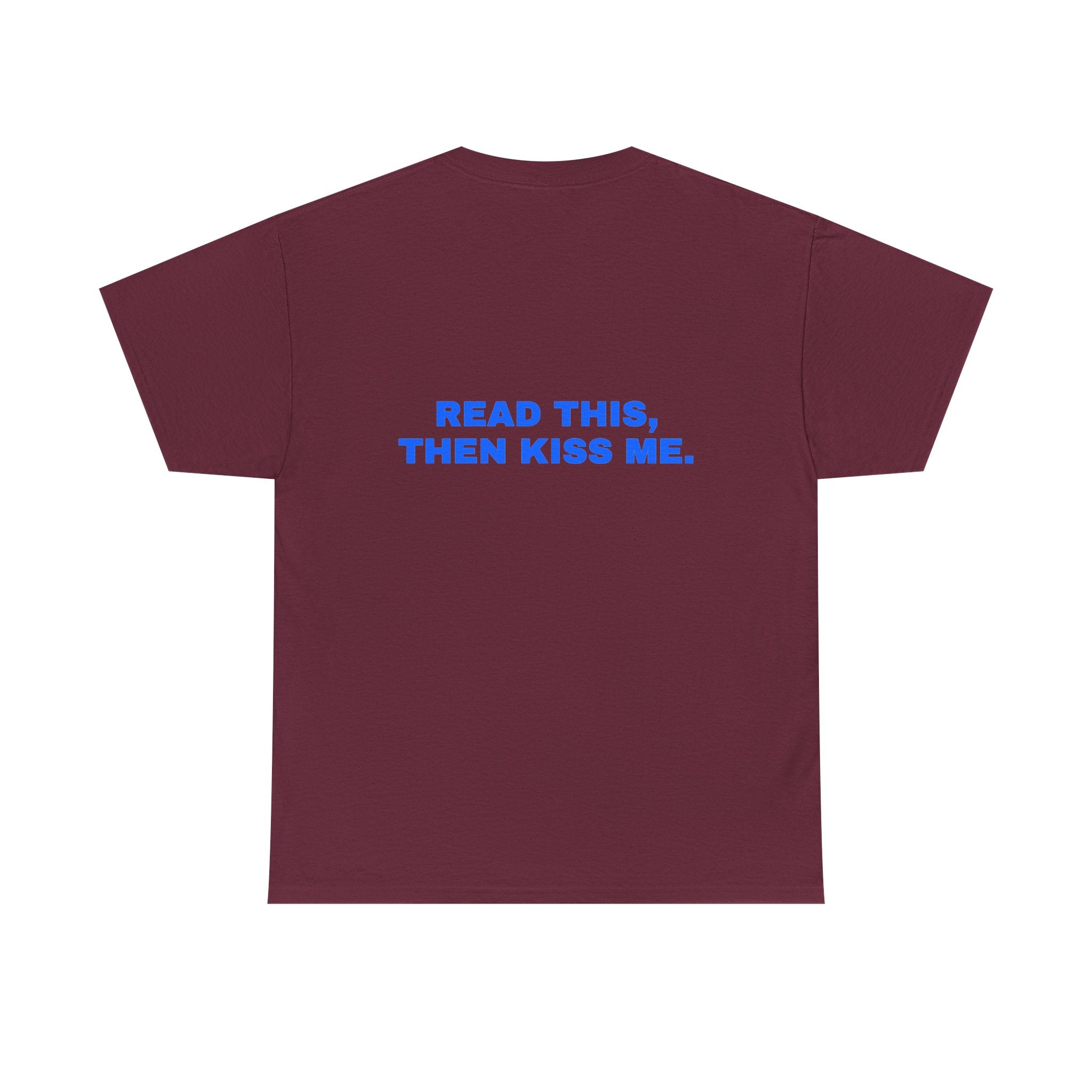 Read this, then kiss me. Royal print (dark)