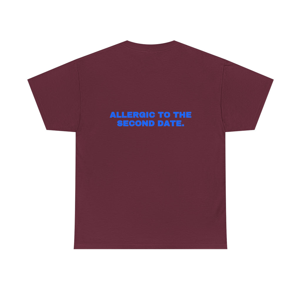 Allergic to the second date. Royal print (dark)